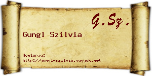 Gungl Szilvia névjegykártya